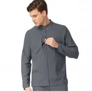 WonderWink Men's Dark Gray Zip-Front Jacket